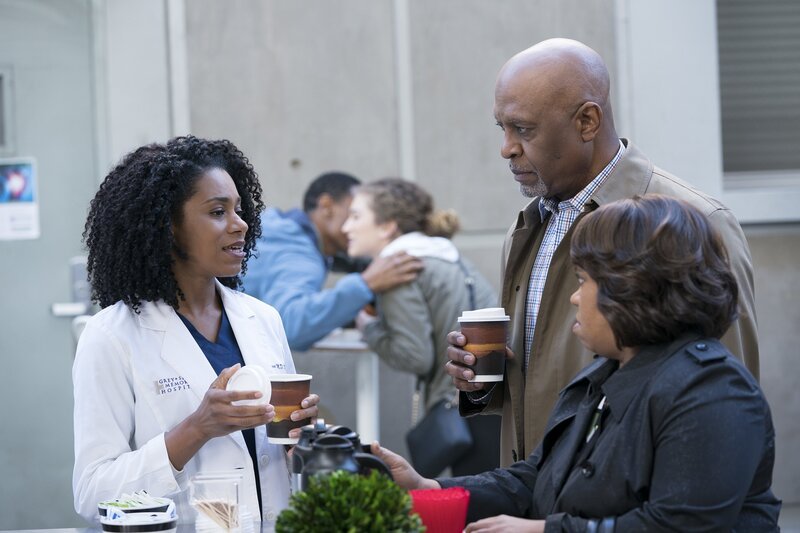 Eine besondere OP wartet auf Maggie (Kelly McCreary, l.), die sich Richard (James Pickens Jr., M.) und Miranda (Chandra Wilson, r.) nicht entgehen lassen wollen, doch dann kommt alles ganz anders … – Bild: American Broadcasting Companies, Inc. /​ Mitch Haaseth