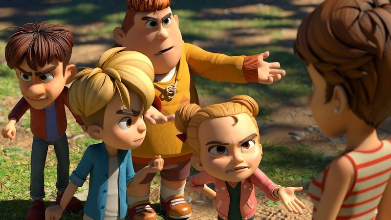 Marie und ihre Bande wollen Bohnenstange bei ihrer Mutter anschwärzen. – Bild: ZDF und La Station Animation