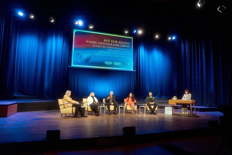 Christian Reichhold, Marianne Mendt, Gary Lux, Timna Brauer, Cesár Sampson, Regina Nassiri. – Bild: ORF