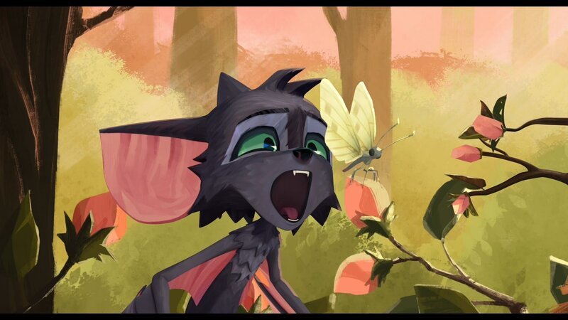 Da Benjamin Angst vor der Dunkelheit hat, versucht er tagsüber sein Glück bei der Insektenjagd. Dabei stellt er sich allerdings sehr ungeschickt an, so dass ihm jeglicher Erfolg verwehrt bleibt. – Bild: ZDF/​Storytellers Film & TV and Zeilt Productions