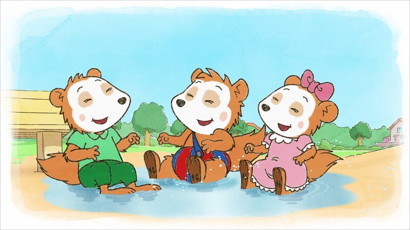 Bobo, Hedi und Luis verbringen einen aufregenden Tag auf dem Wasserspielplatz. – Bild: WDR/​JEP ANIMATION