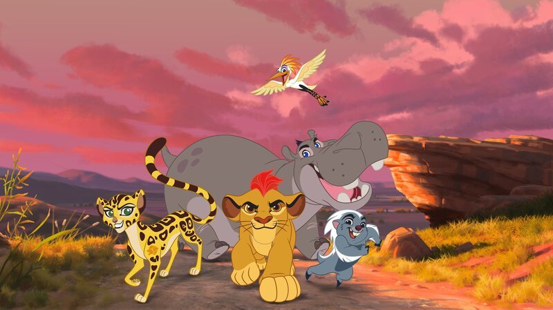 L-R: Fuli, Kion, Ono, Beshte, Bunga – Bild: Disney