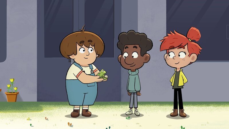 Als Geste und Zeichen der Freundschaft überreicht Quentin, Taylor und Tommy einen Frosch. – Bild: Watch Next Media 2024