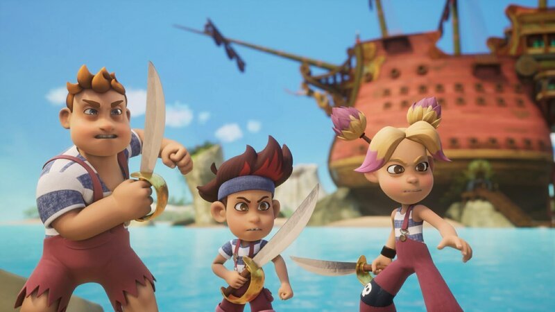 Erwischt! Die Barracudas haben sich als die Diebe von Alexanders Notizbuch enttarnt. – Bild: ZDF – Method Animation – Mediawan kids & family