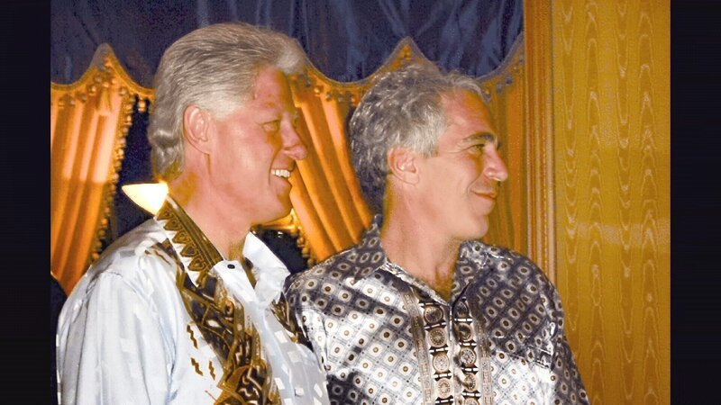 Der frühere US-Präsident Bill Clinton mit Jeffery Epstein. – Bild: ORF/​ZDF