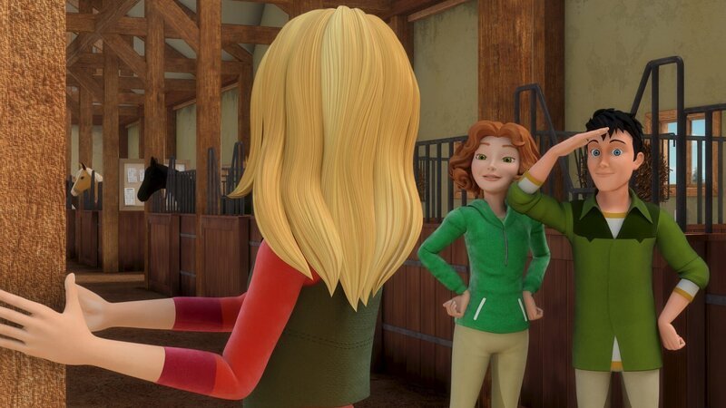 Die Arbeit, die Wendy von Flavio übernommen hat, ist härter als sie gedacht hat. Da freut sie sich, als ihre besten Freunde Bianca und Jerry überraschend zum Helfen kommen. – Bild: ZDF/​Wendy and Associated Characters (c) WPL 2012