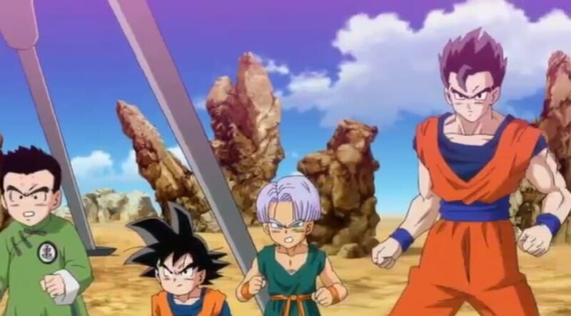L-R: Krillin, Goten, Trunks und Gohan – Bild: 20th Century Fox Television /​ MDVD