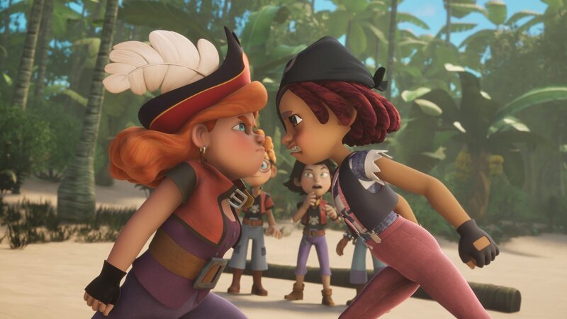 Die Sardinen haben erreicht, was sie wollten: Die Freundschaft zwischen Käpt’n Raubein und Käpt’n Säbelrost ist Geschichte. – Bild: Method Animation – Mediawan kids & family