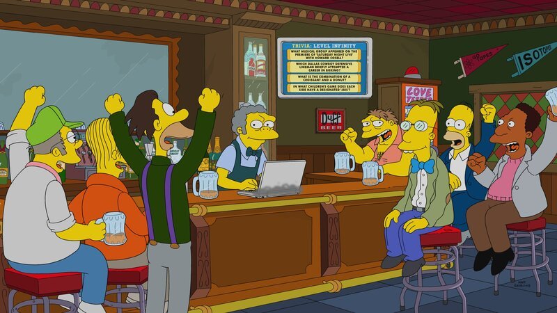 THE SIMPSONS: Homer and Marge compete to be the topic of Lisa’s „Most Interesting Person I Know“ essay. Lisa instead chooses Professor Frink. While Lisa works on the essay, Frink develops a cryptocurrency, overtaking Mr. Burns’ title of richest man in Springfield. With new fame, Frink struggles to know who his real friends are, while Mr. Burns schemes to take his title back in the „Frinkcoin“ episode of THE SIMPSONS. – Bild: Fox and its related entities