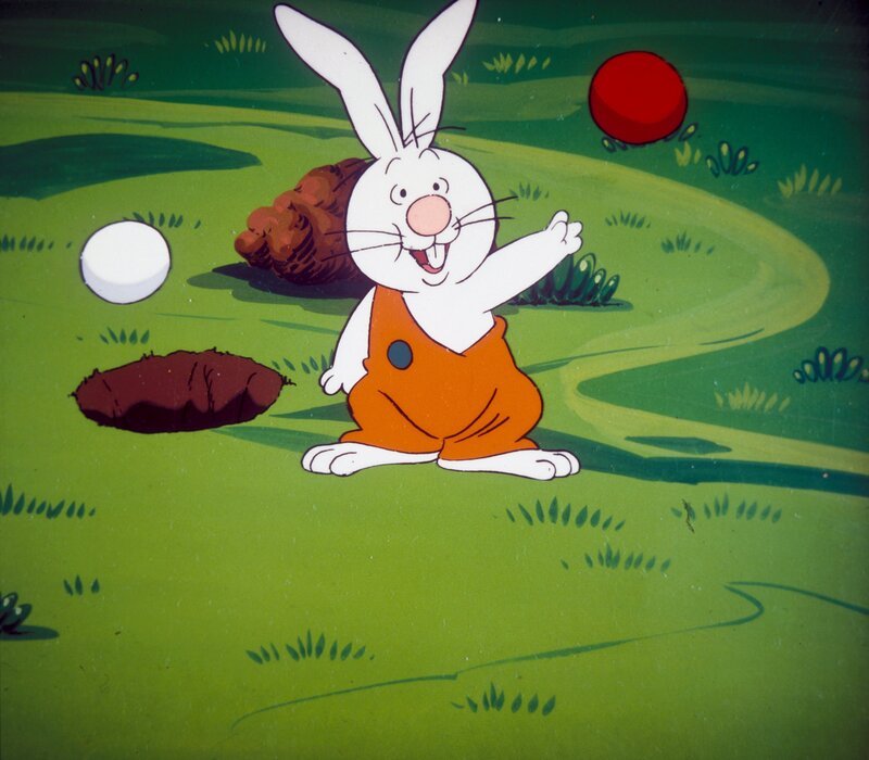 Benny Bunny ist dem Geheimnis der verschwundenen Krockettkugeln auf die Spur gekommen. – Bild: ORF 1