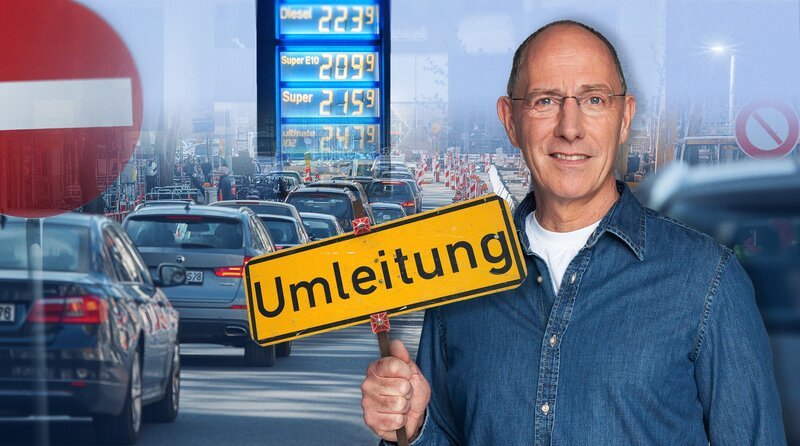 Quarks testet, wie Autofahrer mit einem Spritspartraining ihren Verbrauch senken können; Moderation: Thomas Ranft. – Bild: WDR/​Tilman Schenk/​Imago/​dpa/​KI