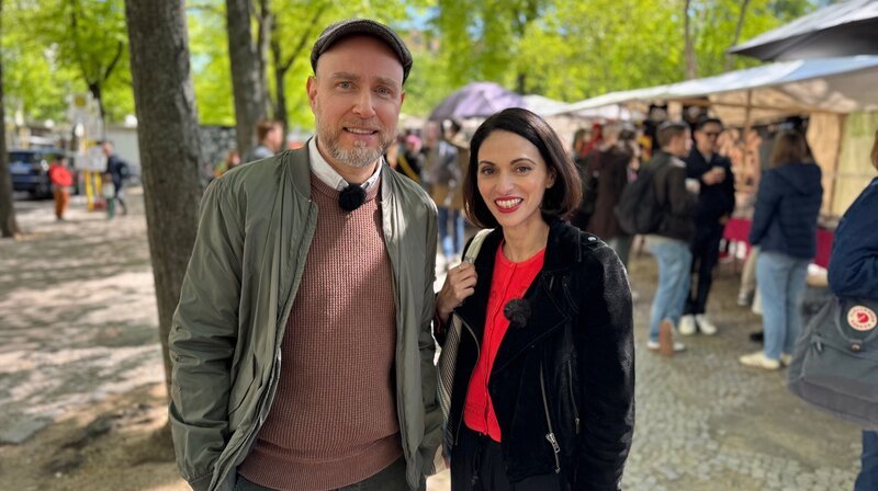 Olaf Kosert und Jaele Vanuls vom Boxhagener Platz – Bild: rbb/​Birgit Wolske
