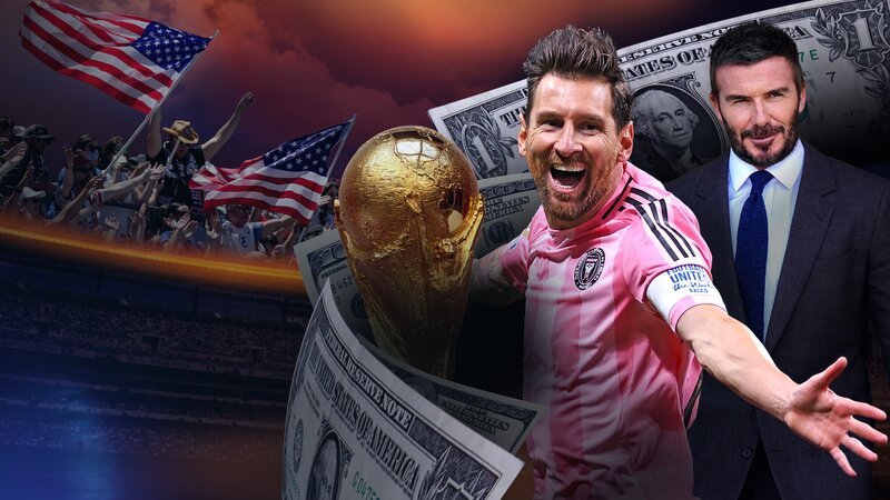 Lionel Messi und David Beckham: Machen sie aus den USA die Fußballnation der Zukunft? – Bild: ZDF und GettyImages/​Action Press/​AP