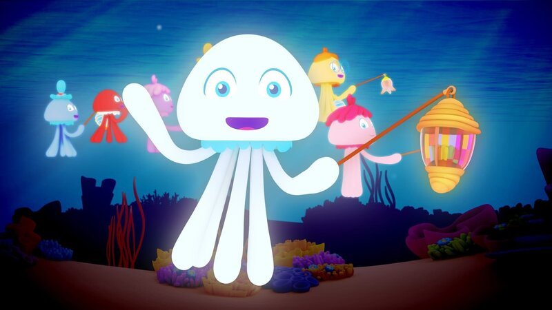 Jelly leuchtet beim feierlichen Laternenumzug. – Bild: KiKA/​Bigchild Entertainment
