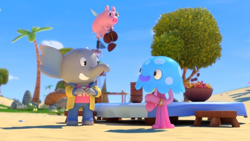 Mamfie, Takolo und Pinkie eröffnen ein Restaurant und freuen sich auf die ersten Gäste. – Bild: KiKA/​ZODIAK KIDS STUDIO FRANCE/​ ANIMOKA