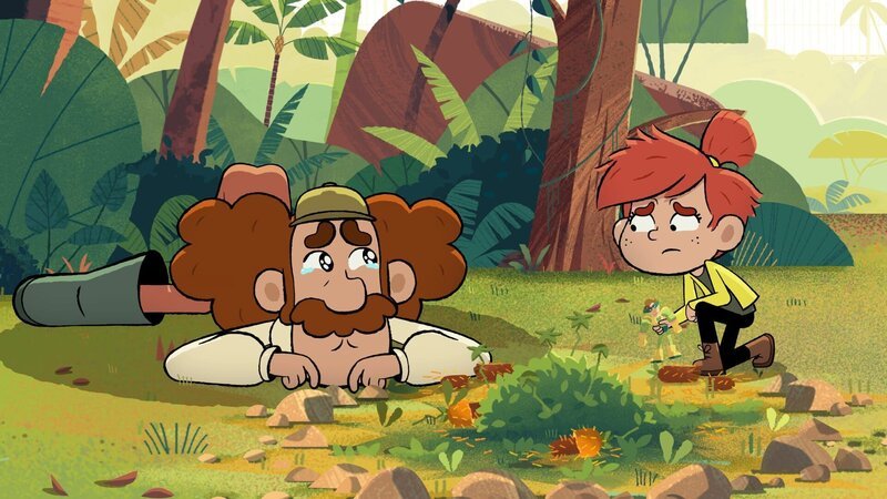 Jonas ist sehr traurig als Taylor, Tommy und Jack beim Superhelden-Spiel versehentlich eine von seinen geliebten Pflanzen zerstören. – Bild: ZDF und Watch Next Media