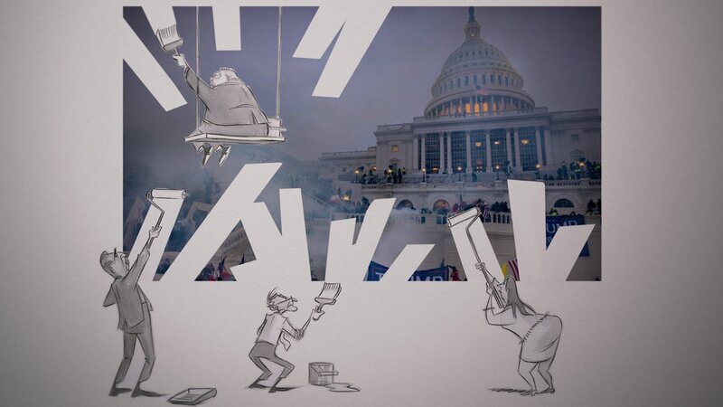 Politische Karikaturen sagen oft mehr als viele Worte. – Bild: SRF/​Clin d’Oeil Films