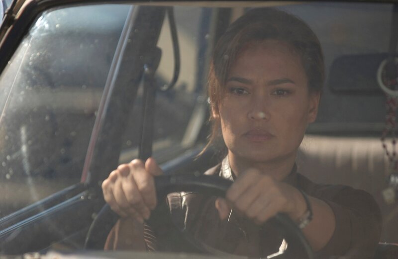 Agent Lisa Delgado (Tia Carrere) versucht nach St. Louis zu kommen, um ihre Mutter und Schwester zu retten. – Bild: TMG