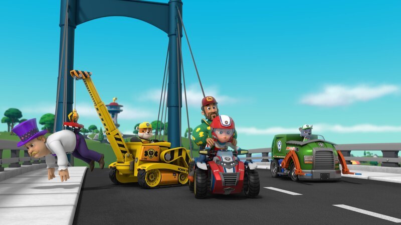 v.li.: Mayor Humdinger, Rubble, Farmer Al, Ryder, Rocky – Bild: Paramount