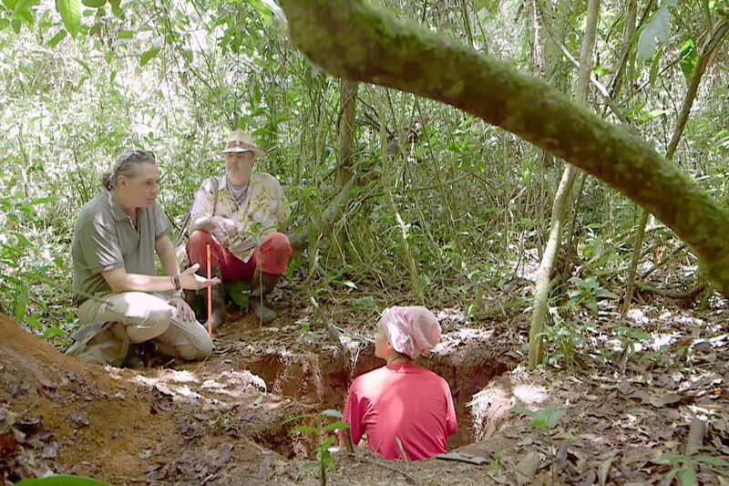 Amazonien galt lange als menschenverlassenes Gebiet, in dem in früherer Zeit nur ganz wenige Jäger und Sammler überlebt hatten. Doch in Französisch-Guayana weisen Archäologen nun nach, dass das Amazonasbecken in Wirklichkeit gar nicht so unberührt war. – Bild: Tournez S’il Vous Plaît Production