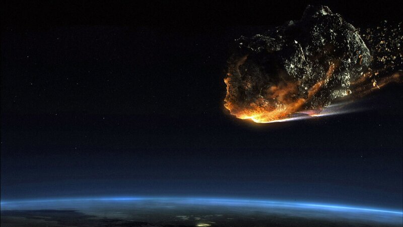 Unaufhaltsam nähert sich der riesige Asteroid der Erde. – Bild: TMG