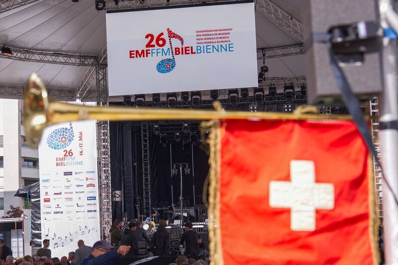 Eidgenössisches Musikfest in Biel 2026 – Bild: RTR/​Dominic Pohle