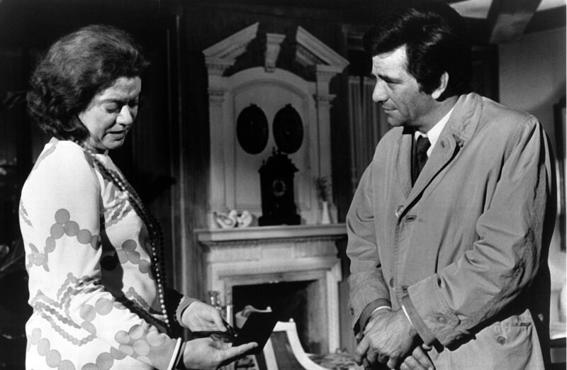 Kate Reid (Mrs. Stewart), Peter Falk (Insp. Columbo). – Bild: ORF 2