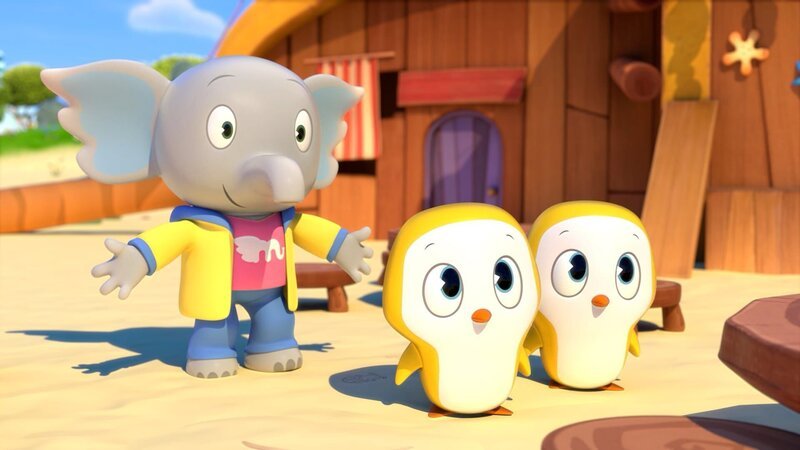 Zwei Pinguine kommen nach Funkelland, aber die Funkies verstehen ihre Sprache nicht. – Bild: KiKA/​ZODIAK KIDS STUDIO FRANCE/​ANIMOKA