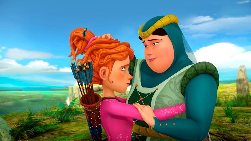 Froh darüber, das Abenteuer überstanden zu haben, sind sich Guinevere und ihre Zofe näher als je zuvor. – Bild: SWR/​Blue Spirit Productions/​Télé