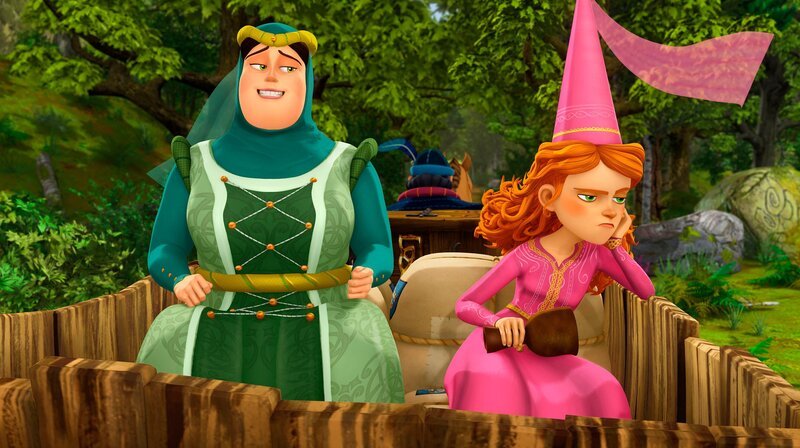 Da helfen auch die Aufmunterungen von Madame Birgit nichts. Der sagenhafte Gral macht Guinevere launisch. – Bild: SWR/​Blue Spirit Productions/​Télé