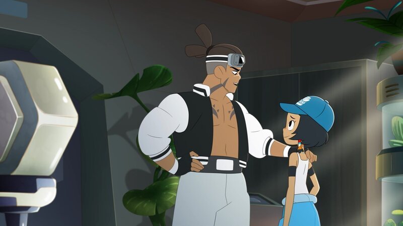 Vago, der Bruder von Mouse ist zu Besuch. Er bietet Corto seine Unterstützung beim Training an. – Bild: WDR/​Cyber Group Studios