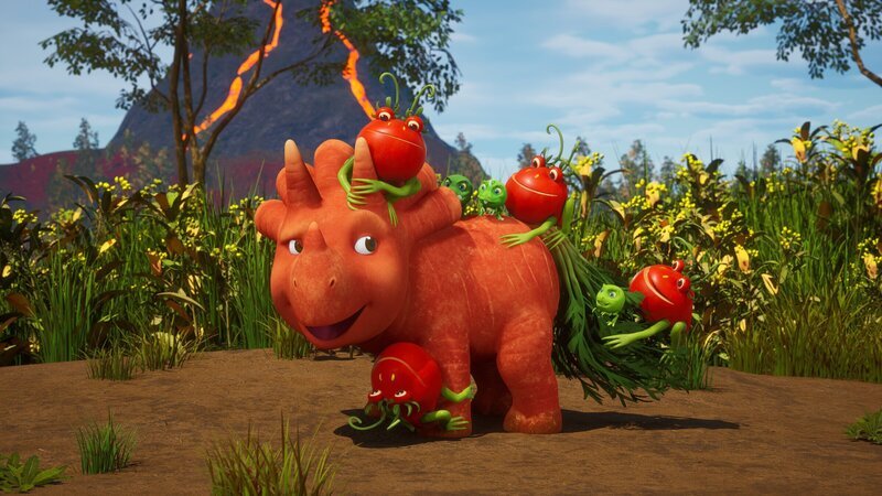 Ginger hat auch für die Niesattacken der Tomatodons eine tolle Lösung. – Bild: ZDF
