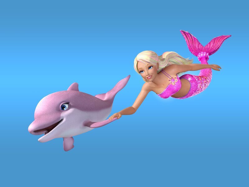 Meliah (Barbie) und Delfin Zuma machen sich auf den Weg nach Oceana. – Bild: RTL