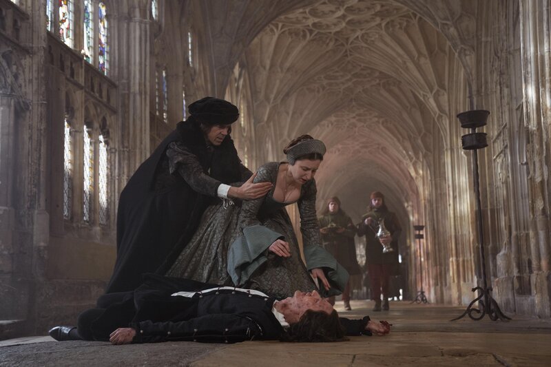 (v.l.n.r.) Thomas More (Andrew Buchan); Maggie Pole ( Laura Charmichael); William Compton (Luke Mullins) – Bild: Sat.1 emotions