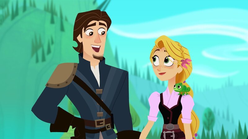 L-R: Eugene, Princess Rapunzel, Pascal – Bild: PLURIMEDIA (Disney Enterprises, Inc.)