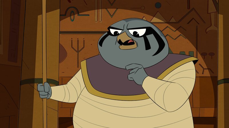 DUCKTALES – „The Living Mummies of Toth-Ra!“: In a lost pyramid, Louie interprets a pharaoh’s prophecy to his advantage, forcing Scrooge and Launchpad to convince a group of living mummies to rescue him. – Bild: Disney XD /​ Disney Enterprises, Inc.