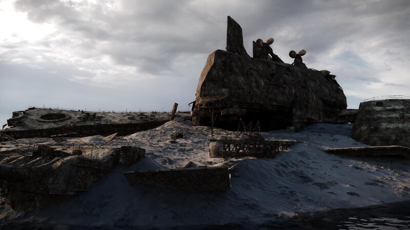 The drained wreck of the biggest battleship to ever sail. – Bild: ELECTRIC PICTURES
