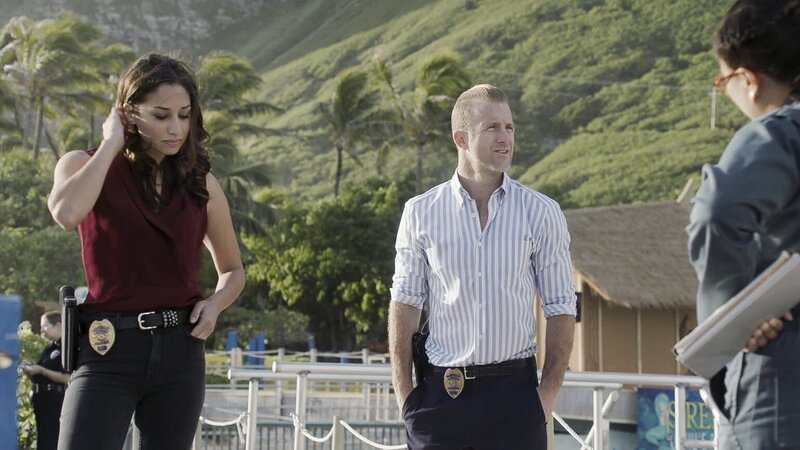 Tani Rey (Meaghan Rath, l.); Danny Williams (Scott Caan, r.) – Bild: 2019 CBS Broadcasting, Inc. All Rights Reserved Lizenzbild frei