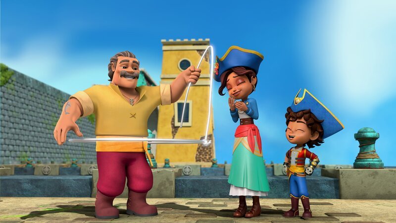 L-R: Antonio Montes, Josefina Montes, Kiko, Santiago Montes – Bild: Nickelodéon Junior