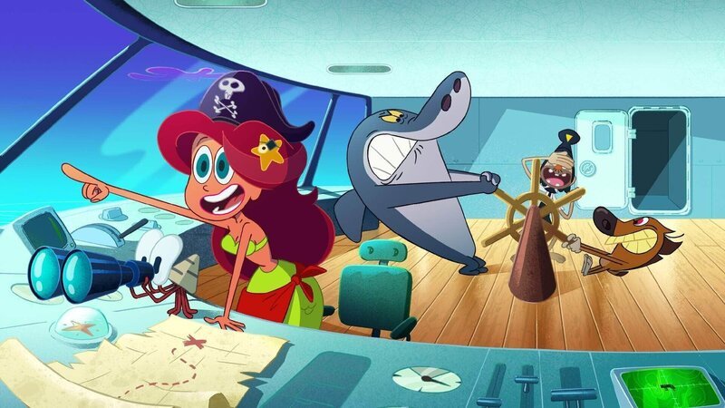 Sharko (Mi.) ist Marinas bester Freund und gleichsam ihr Beschützer. Wann immer Zig in Marinas Nähe kommt, ist Sharko vor Ort. – Bild: Xilam Animation