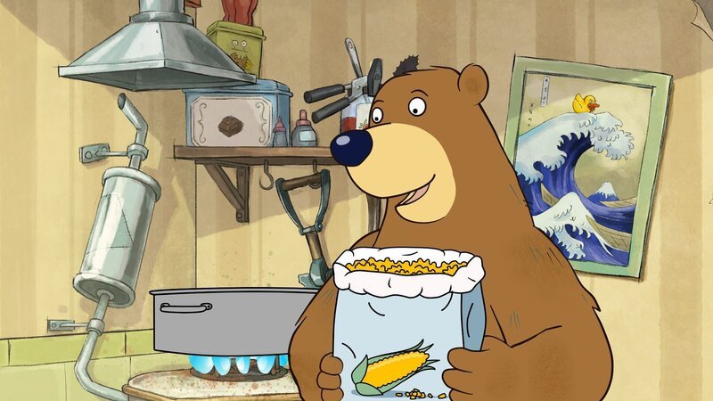 Dr. Brumm hat Mais für Popcorn besorgt. – Bild: rbb/​WunderWerk/​TRIKK 17