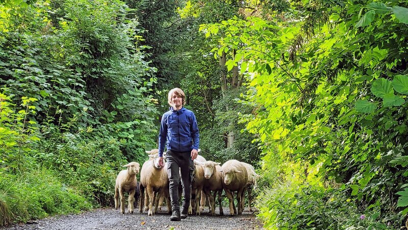 SRF bi de Lüt – z’Alp Staffel 2 Mathias Rüesch, Schafzüchter aus St. Margrethen: Seine Tiere sind im Engadin auf der Alp Plazér. – Bild: SRF