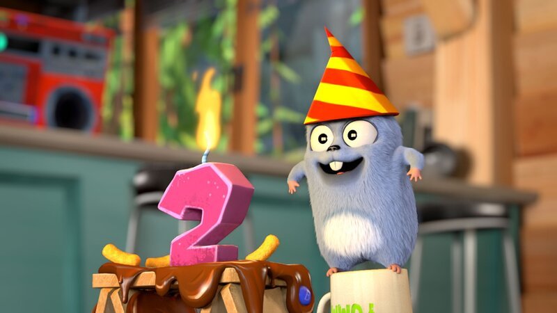 Was ein Tag! Einer der Lemminge feiert Geburtstag. Ihm zu Ehren hat die Truppe eine große Geburtstagsparty organisiert. – Bild: Studio Hari S.A.R.L.