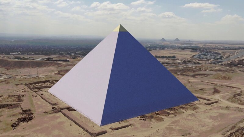 Pyramide – digitale Nachbildung – Bild: uklib /​ THE HISTORY CHANNEL /​ A+E Networks