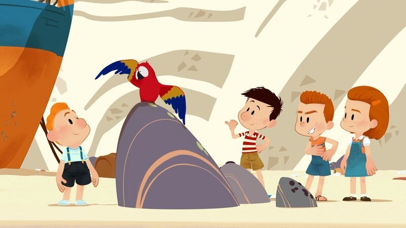Nick und seine Freunde wollen den Papagei freilassen. – Bild: SWR/​MEDIA VALLEY/​BELVISION/​Le Petit Nicolas