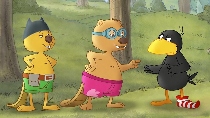 Arthur und Henry schlagen Socke eine Wette vor. – Bild: SWR/​NDR/​Akkord Film