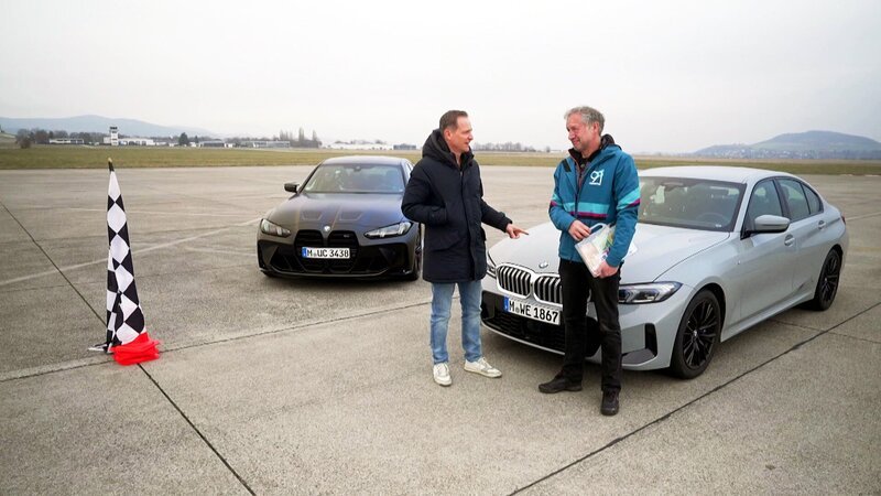 Matthias Malmedie und Niki Schelle vergleichen die BMW 3er-Modelle M3 und 318i in Leistung, Komfort und Preis. – Bild: RTLZWEI Matthias Malmedie und Niki Schelle vergleichen die BMW 3er-Modelle M3 und 318i in Leistung, Komfort und Preis. – Bild: RTLZWEI