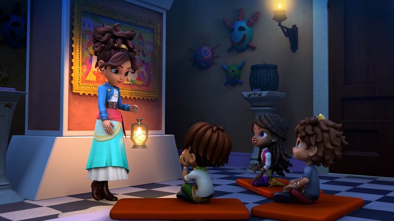 L-R: Josefina Montes, Tomás Montes, Lorelai, Santiago Montes, Kiko – Bild: Paramount