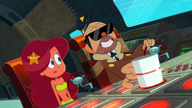 Marina hat sich vorgenommen dem abgestürzten Piloten zu helfen und lädt ihn in ihr Schloss ein. – Bild: Xilam Animation