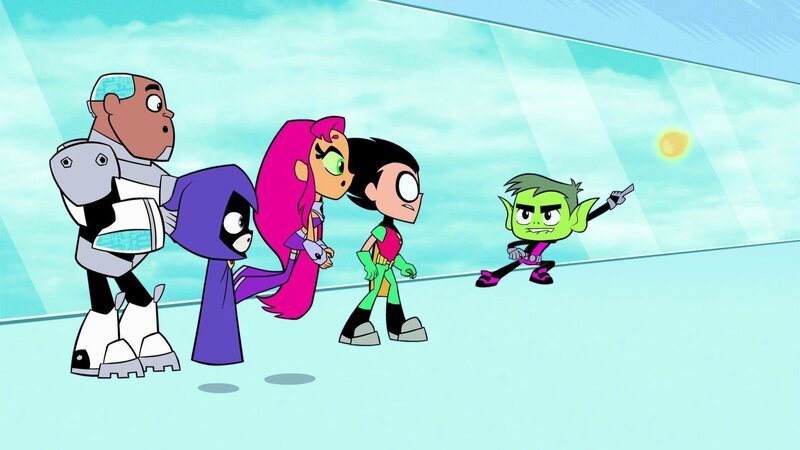 v.li.: Cyborg, Raven, Starfire, Robin, Beast Boy – Bild: Warner Bros. Entertainment Inc.